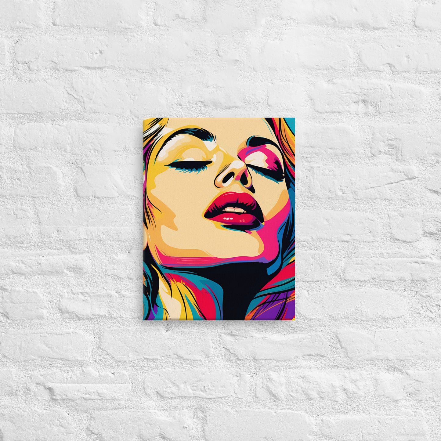 Abstract Spectrum of a Woman's Face Canvas