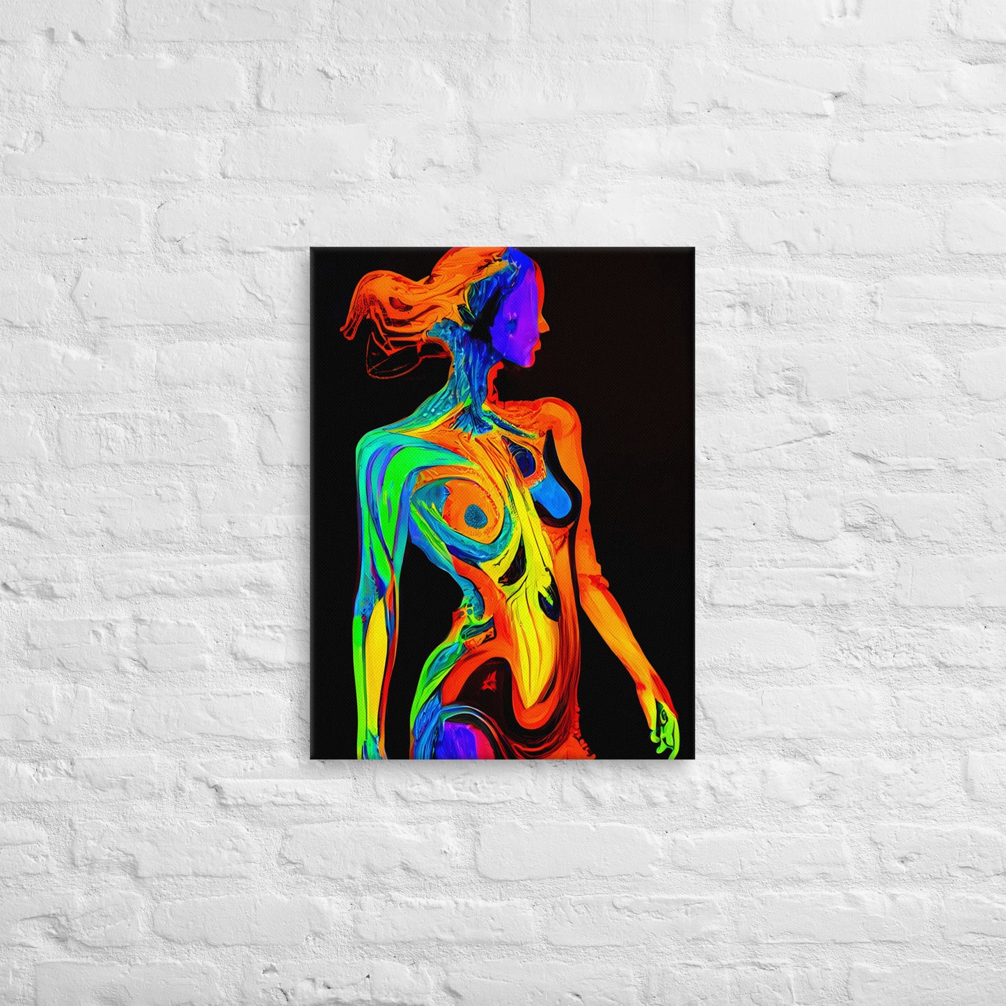 Vibrant Visions Neon Art Canvas