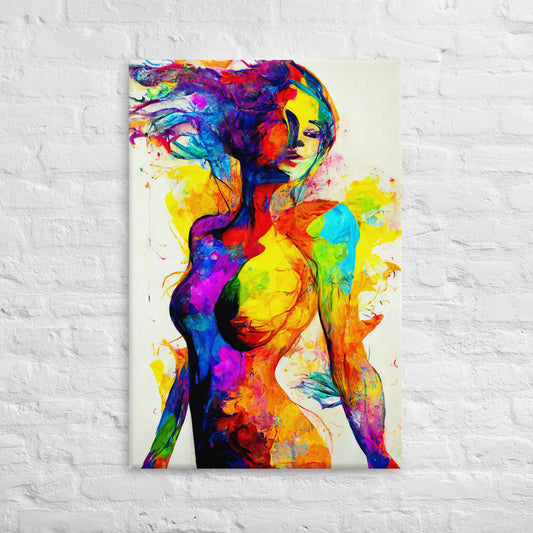 Radiant Beauty Colorful Art Canvas