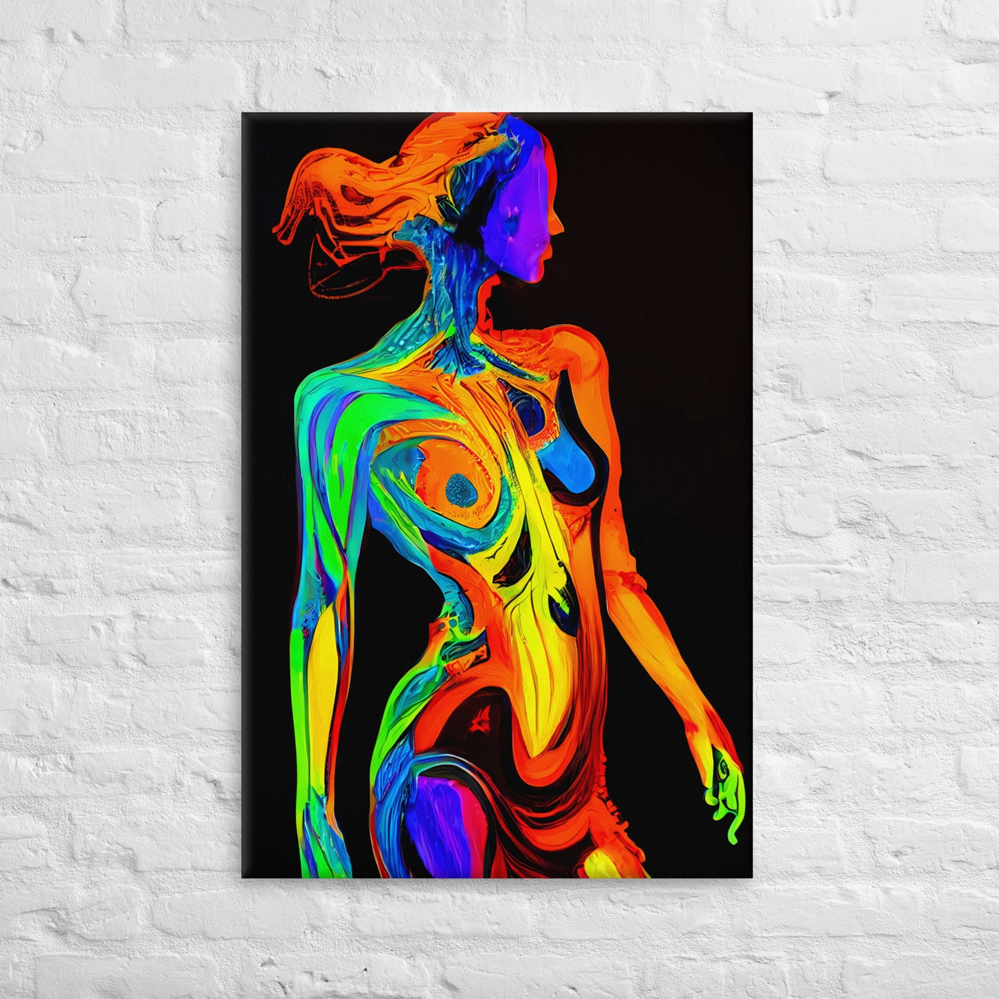 Vibrant Visions Neon Art Canvas