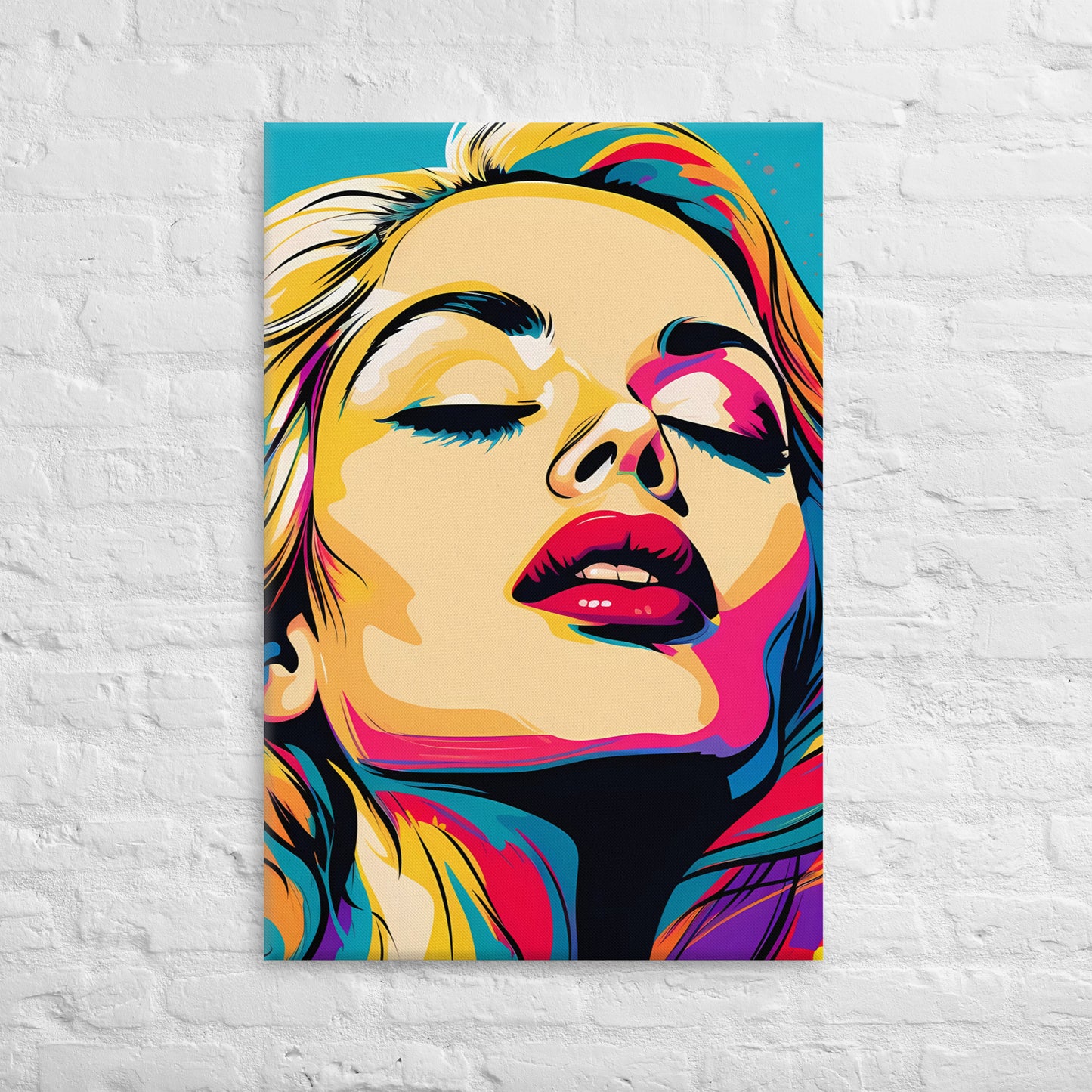 Abstract Spectrum of a Woman's Face Canvas