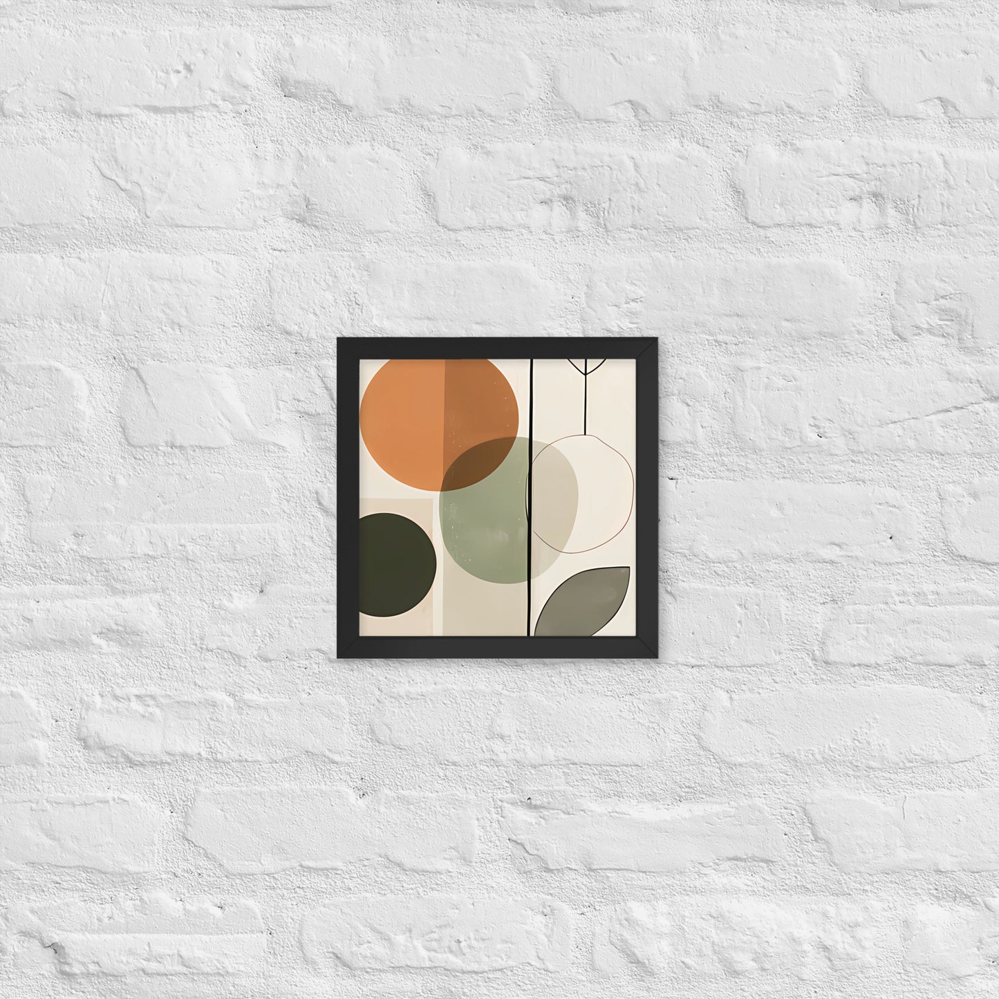 Minimal Bohemian Style Abstract Art Framed Poster