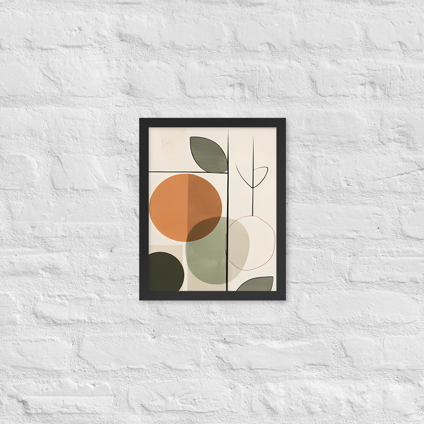 Minimal Bohemian Style Abstract Art Framed Poster