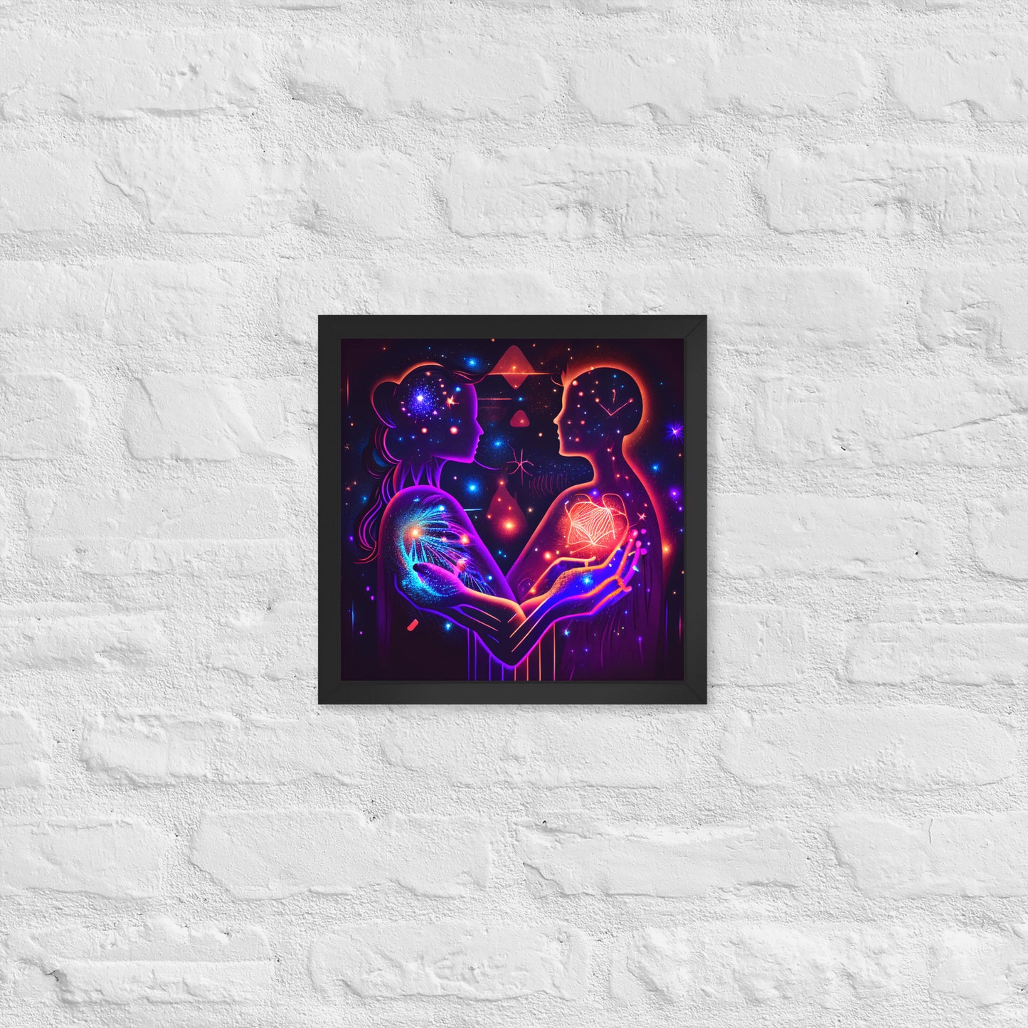 Glowing Together Framed Poster