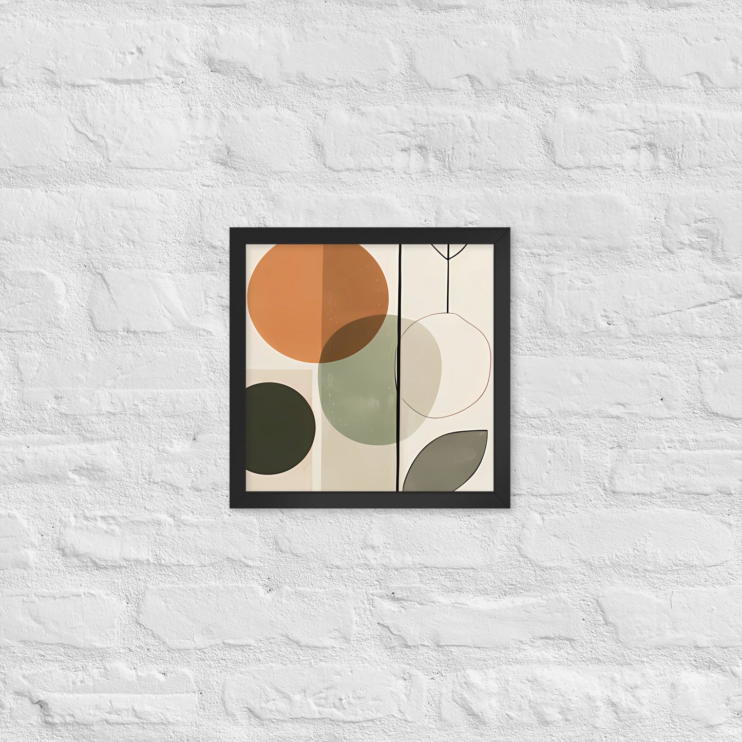 Minimal Bohemian Style Abstract Art Framed Poster