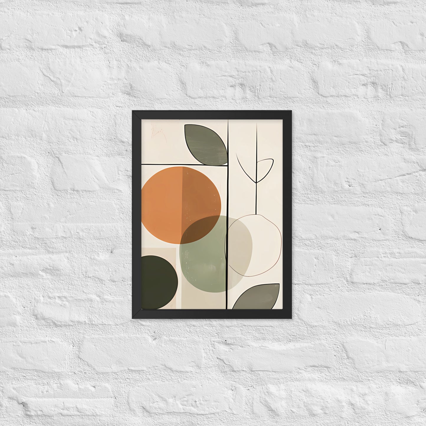 Minimal Bohemian Style Abstract Art Framed Poster