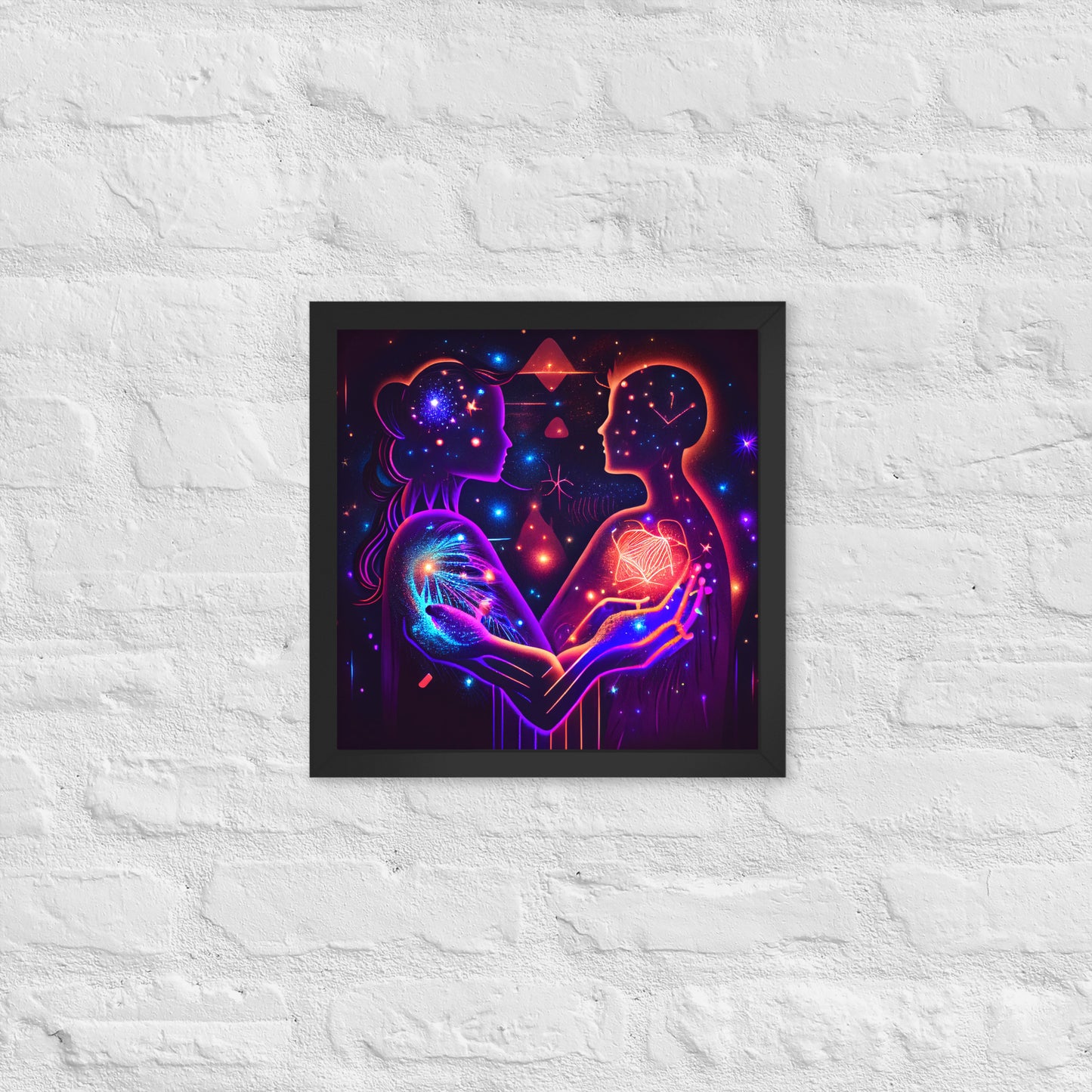 Glowing Together Framed Poster