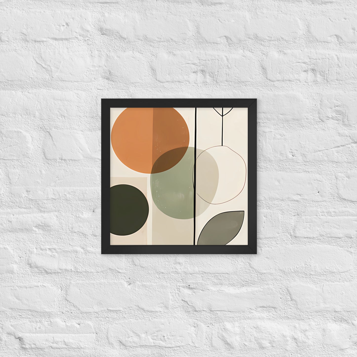 Minimal Bohemian Style Abstract Art Framed Poster