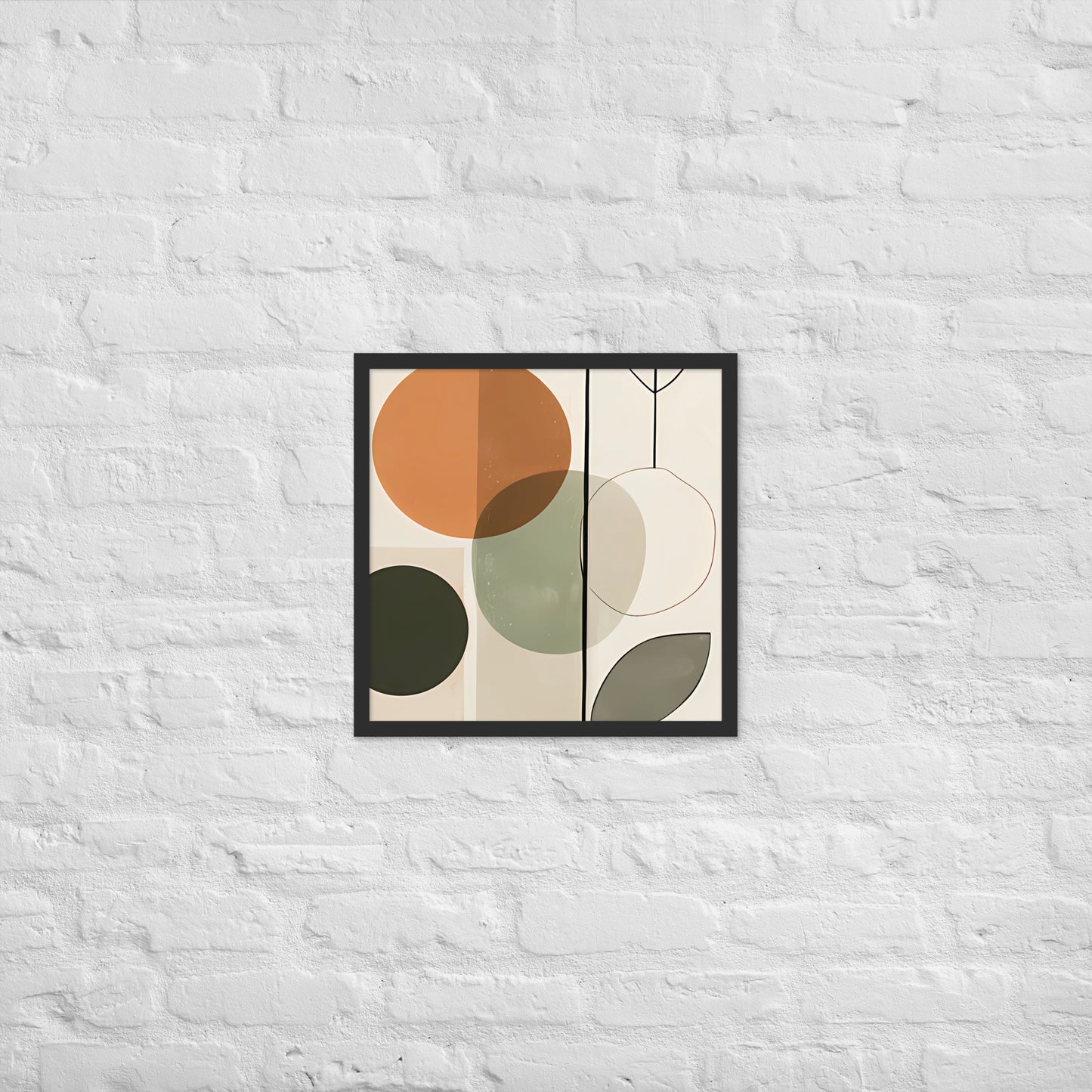 Minimal Bohemian Style Abstract Art Framed Poster