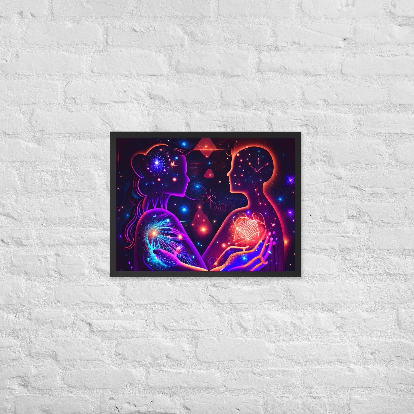 Glowing Together Framed Poster