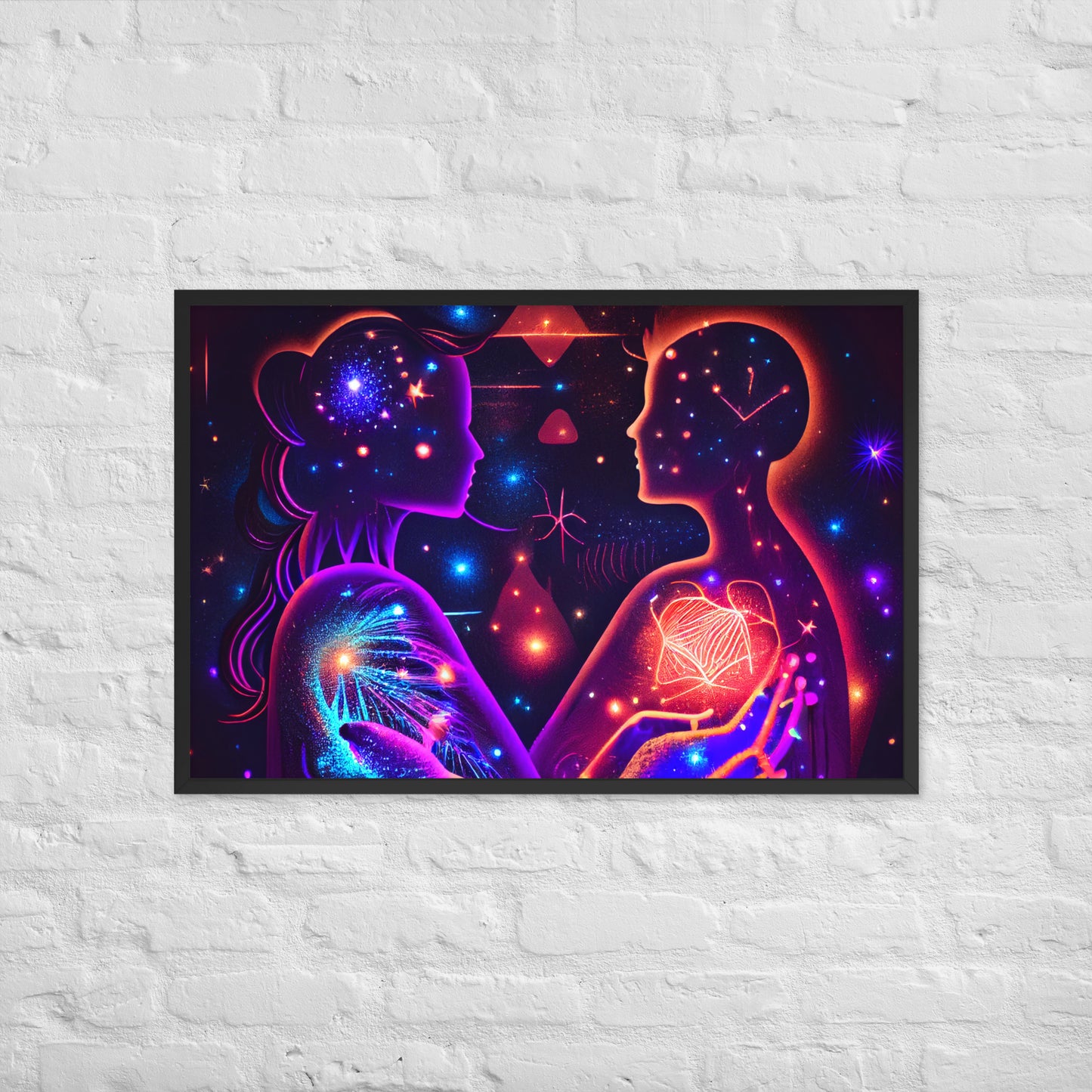 Glowing Together Framed Poster