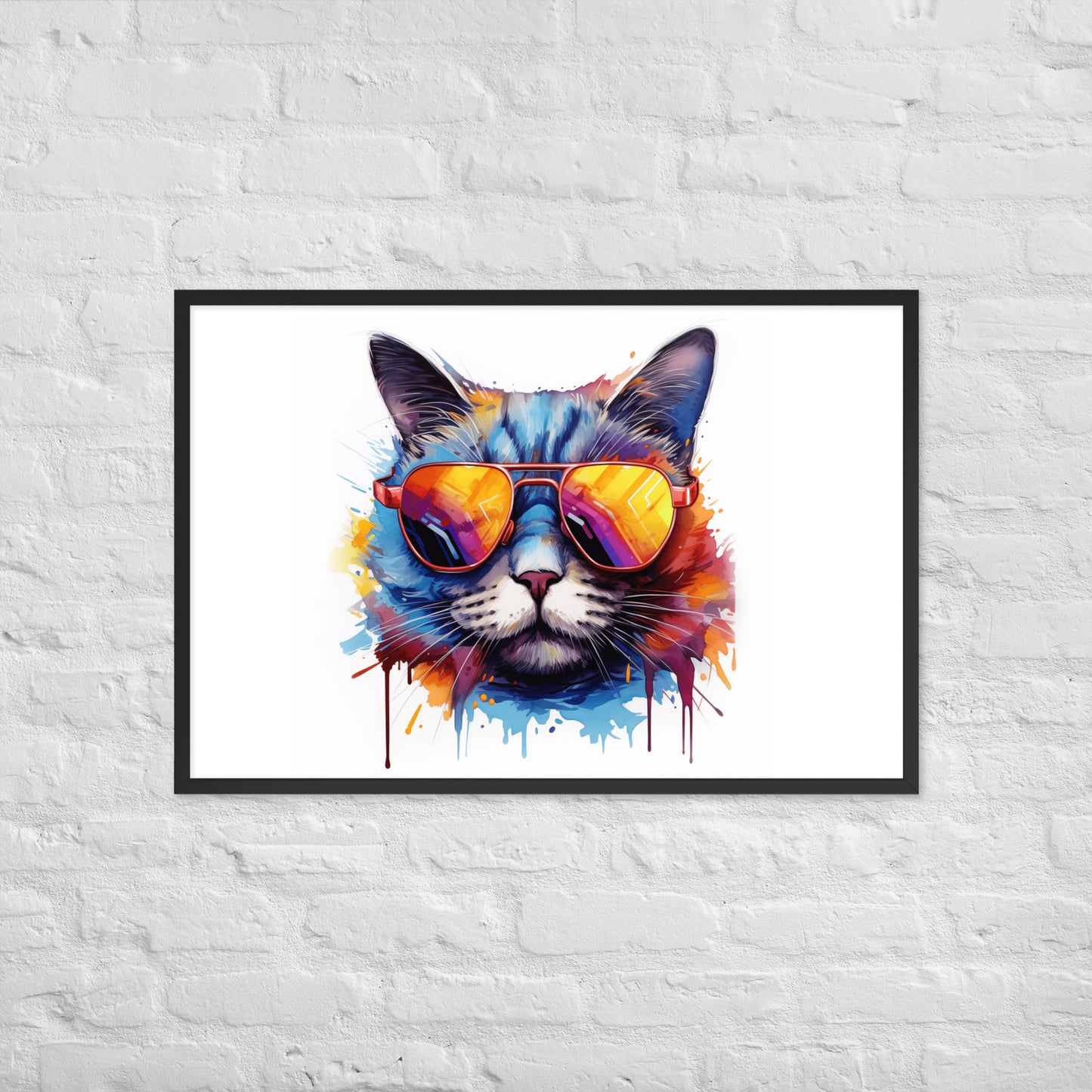 The Hip Cat Framed Poster