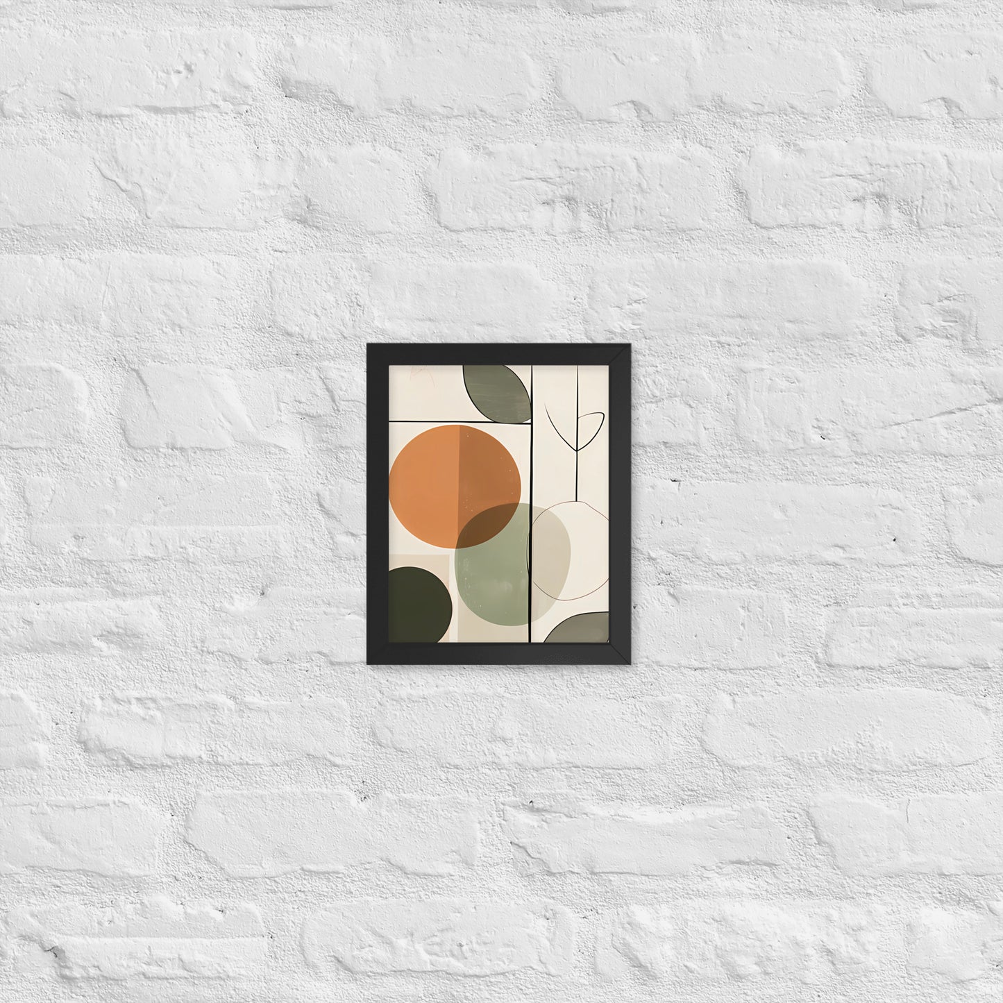 Minimal Bohemian Style Abstract Art Framed Poster