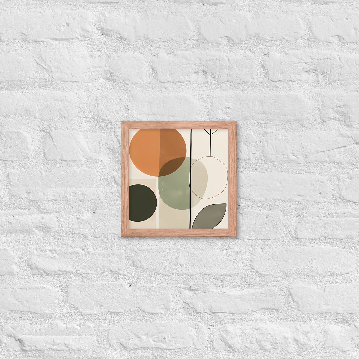 Minimal Bohemian Style Abstract Art Framed Poster