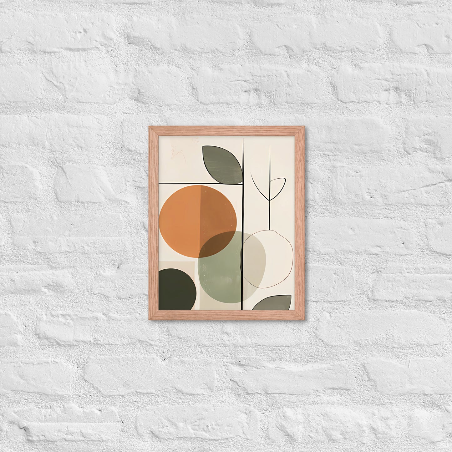 Minimal Bohemian Style Abstract Art Framed Poster