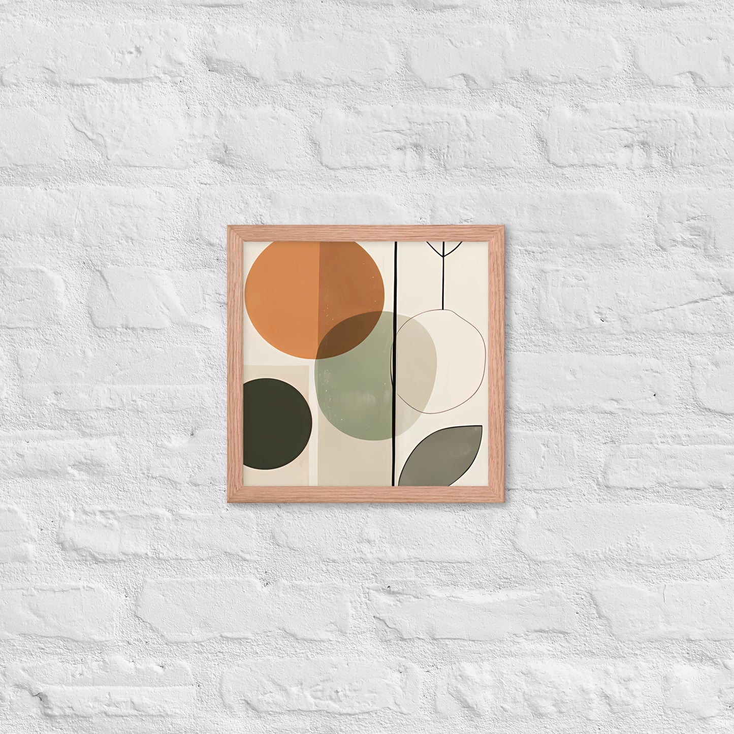 Minimal Bohemian Style Abstract Art Framed Poster