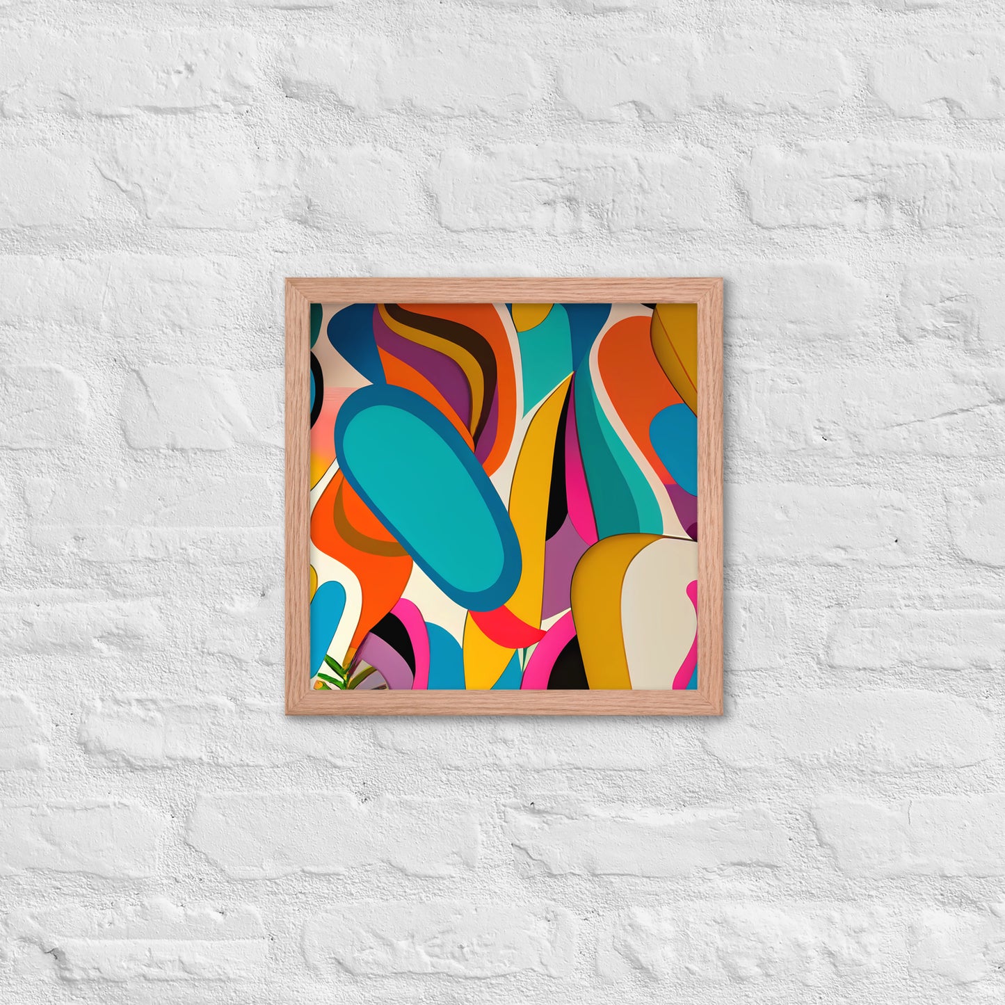 Playful Chroma Collage Framed Poster