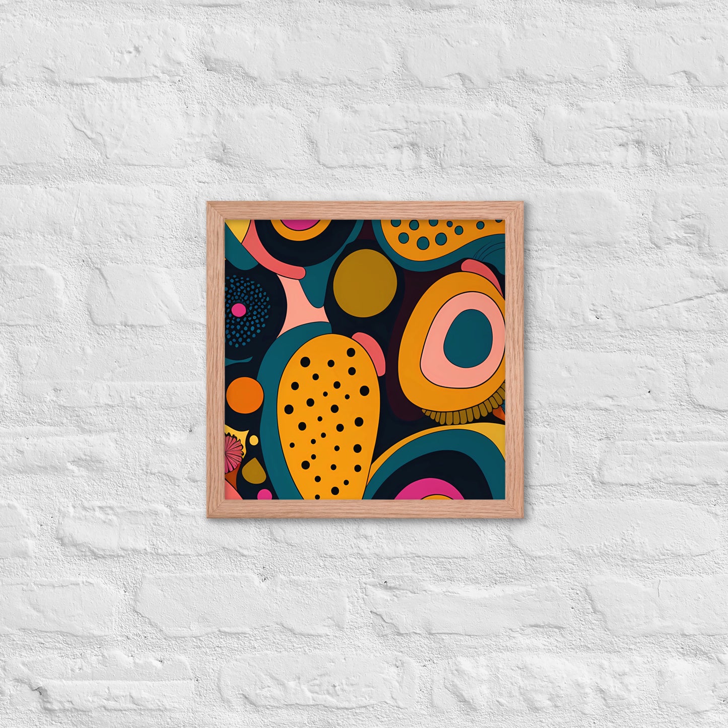 Modern Chromatic Shapes Framed Poster