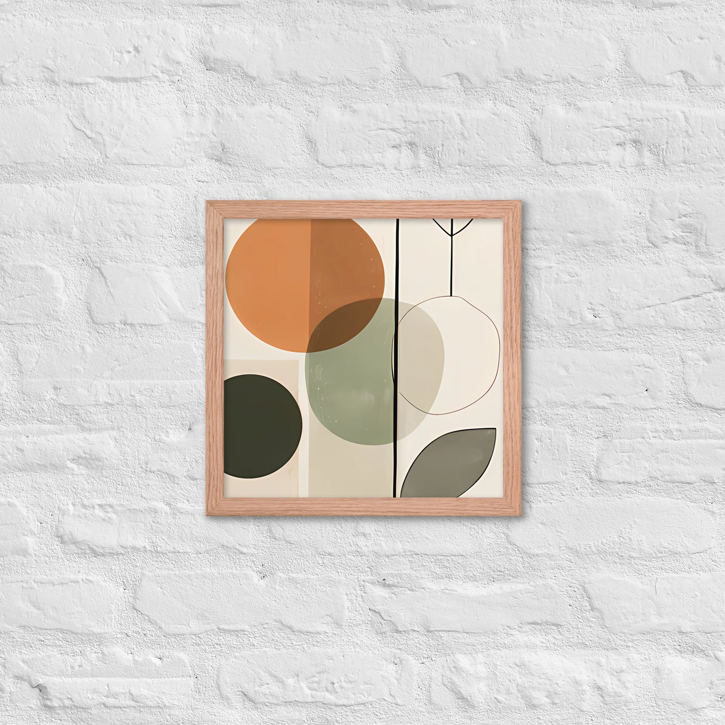 Minimal Bohemian Style Abstract Art Framed Poster