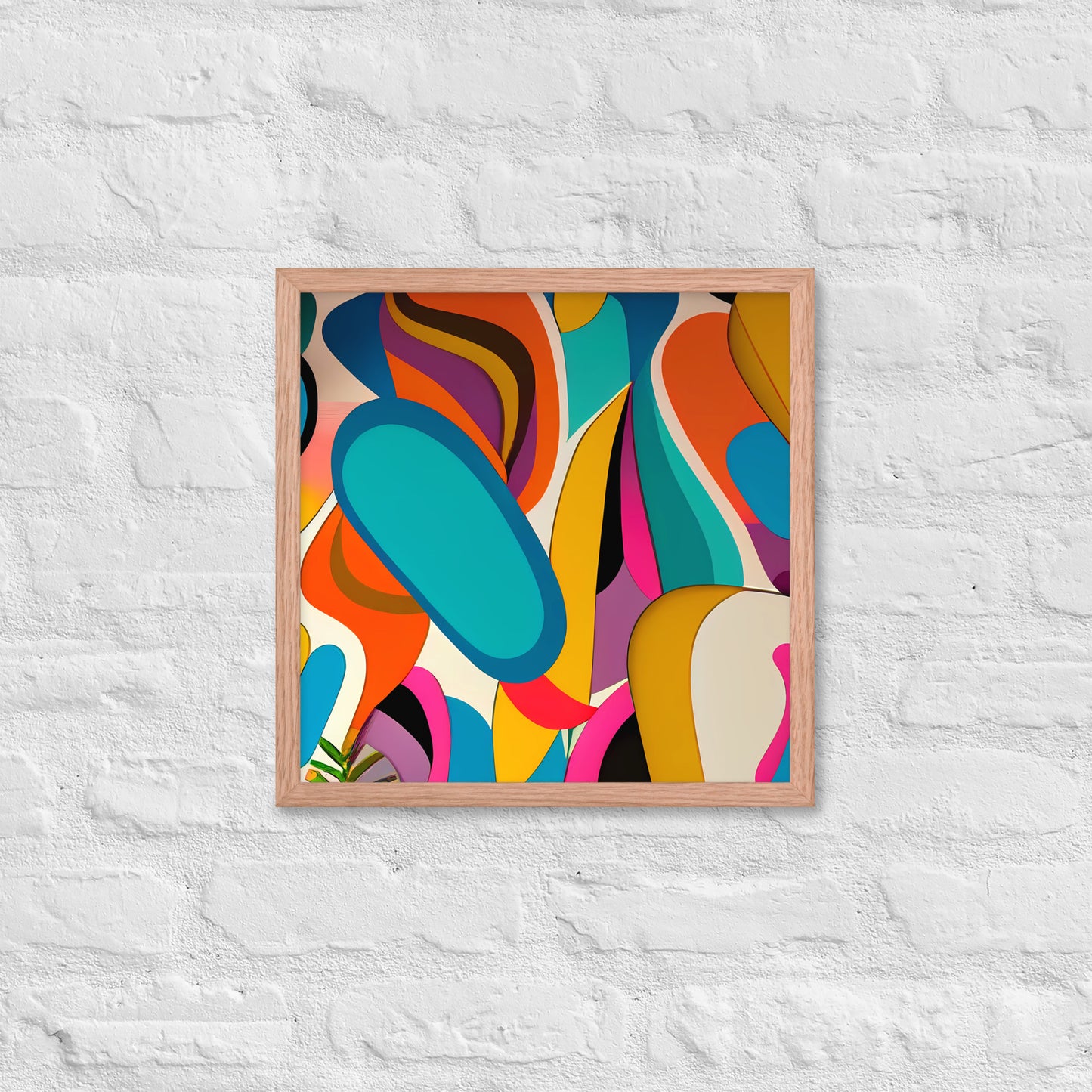 Playful Chroma Collage Framed Poster