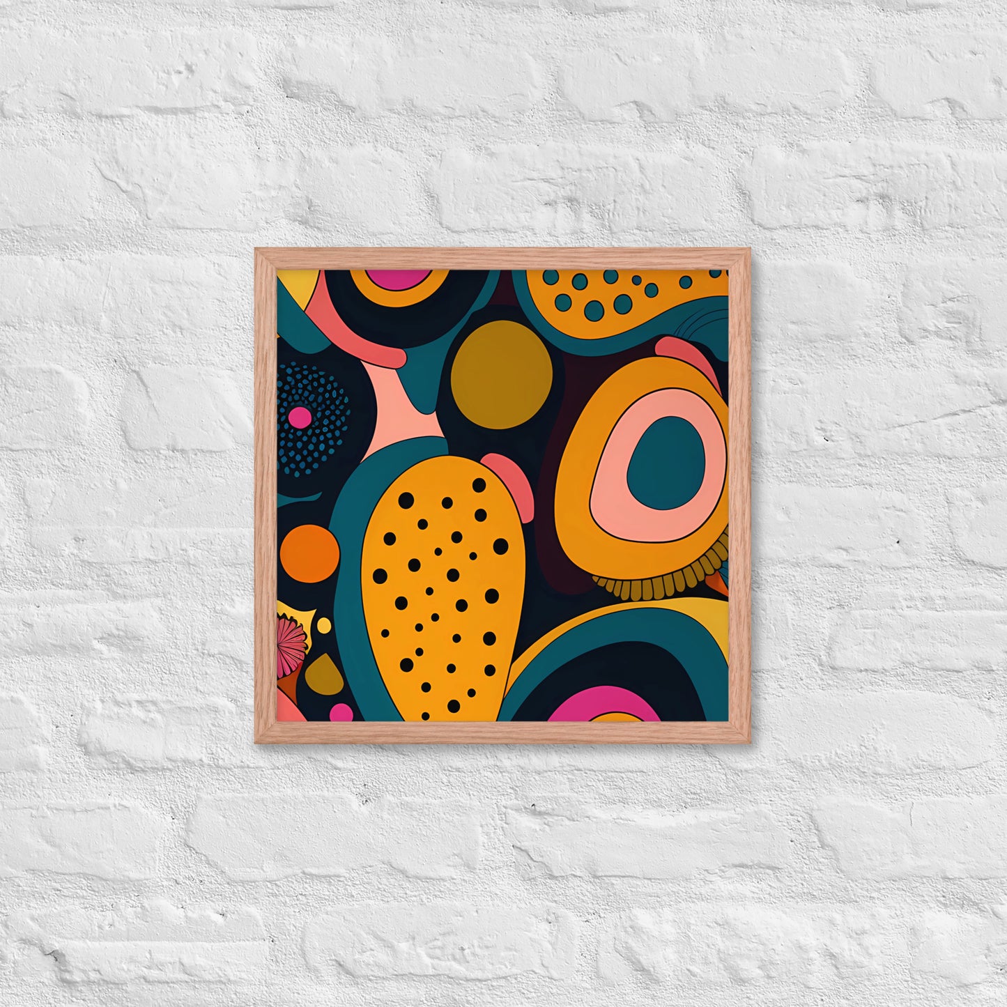 Modern Chromatic Shapes Framed Poster