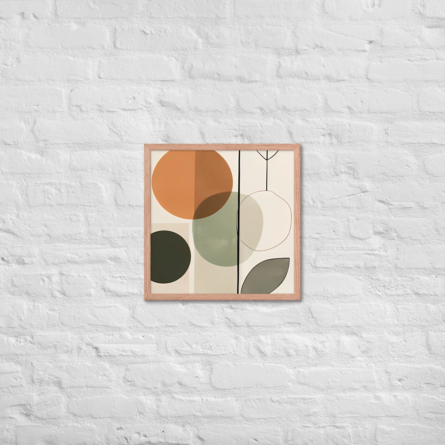 Minimal Bohemian Style Abstract Art Framed Poster