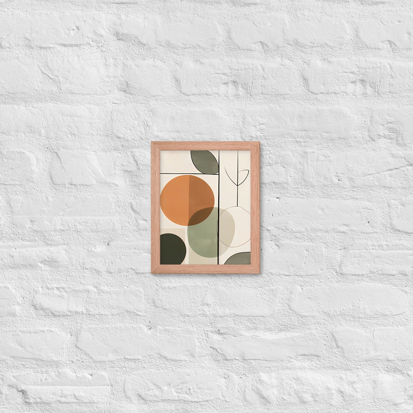 Minimal Bohemian Style Abstract Art Framed Poster