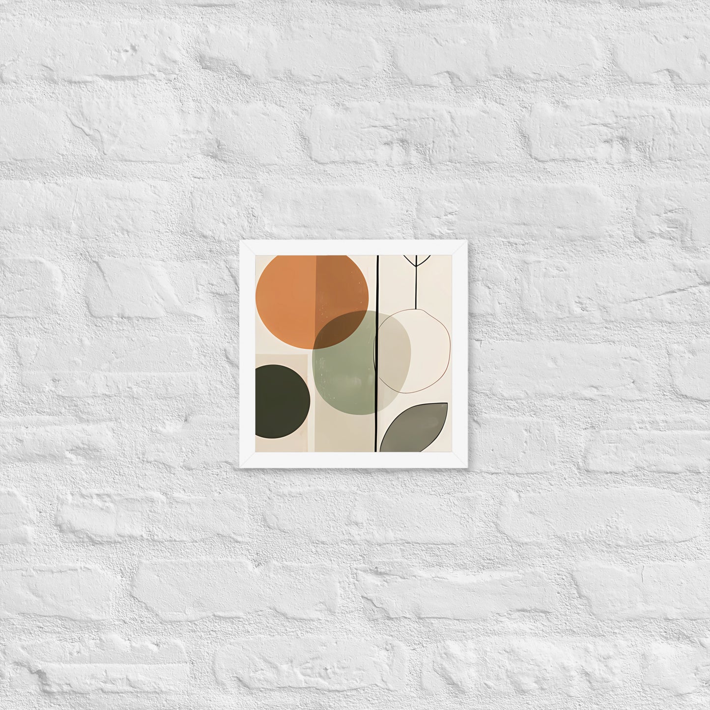 Minimal Bohemian Style Abstract Art Framed Poster