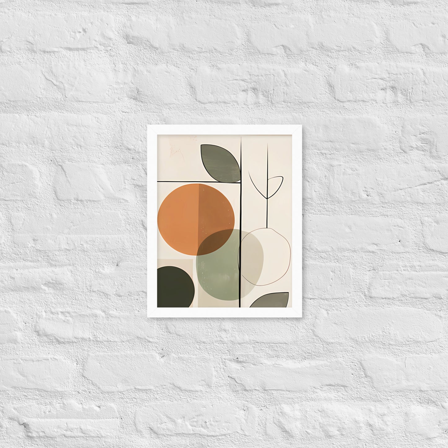 Minimal Bohemian Style Abstract Art Framed Poster