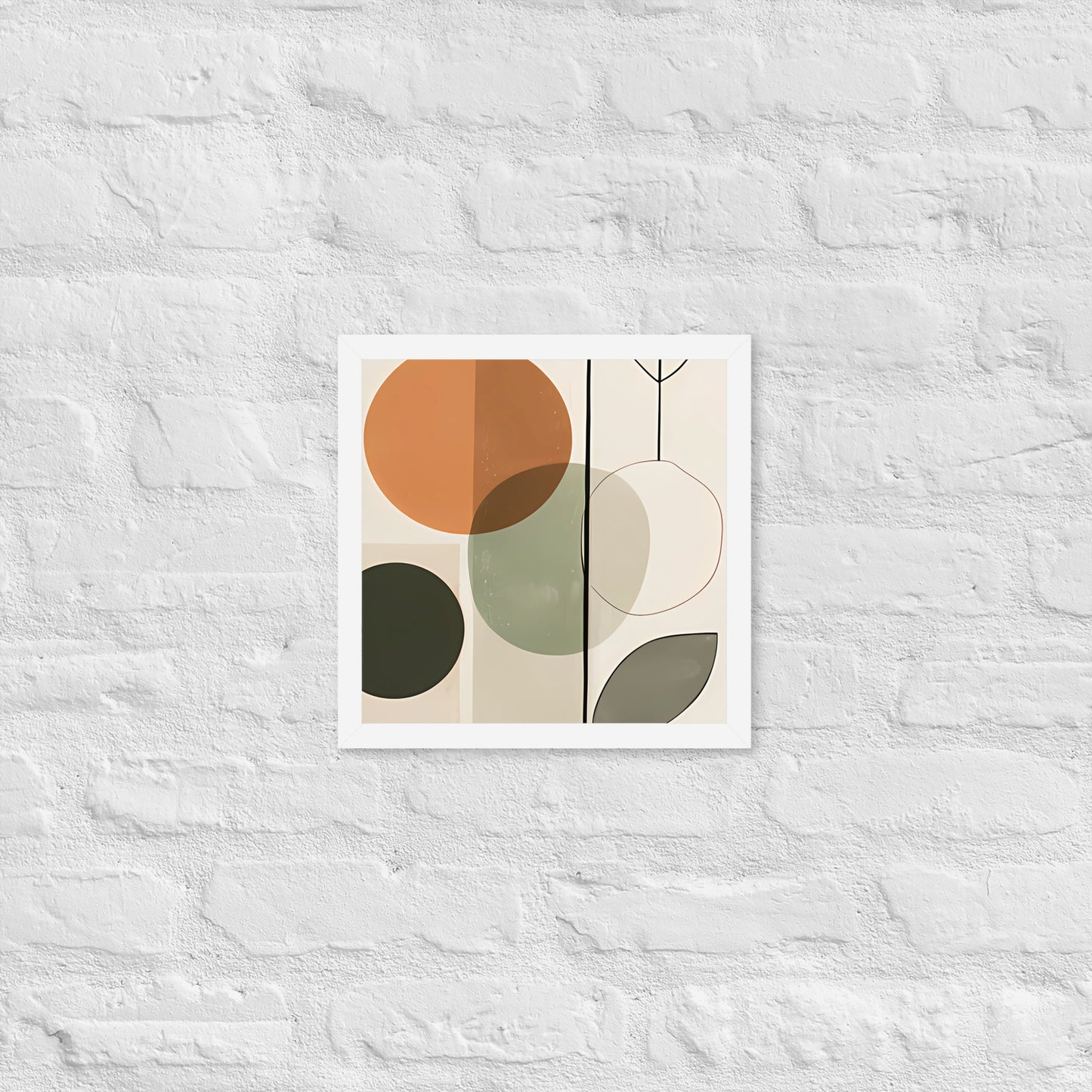 Minimal Bohemian Style Abstract Art Framed Poster