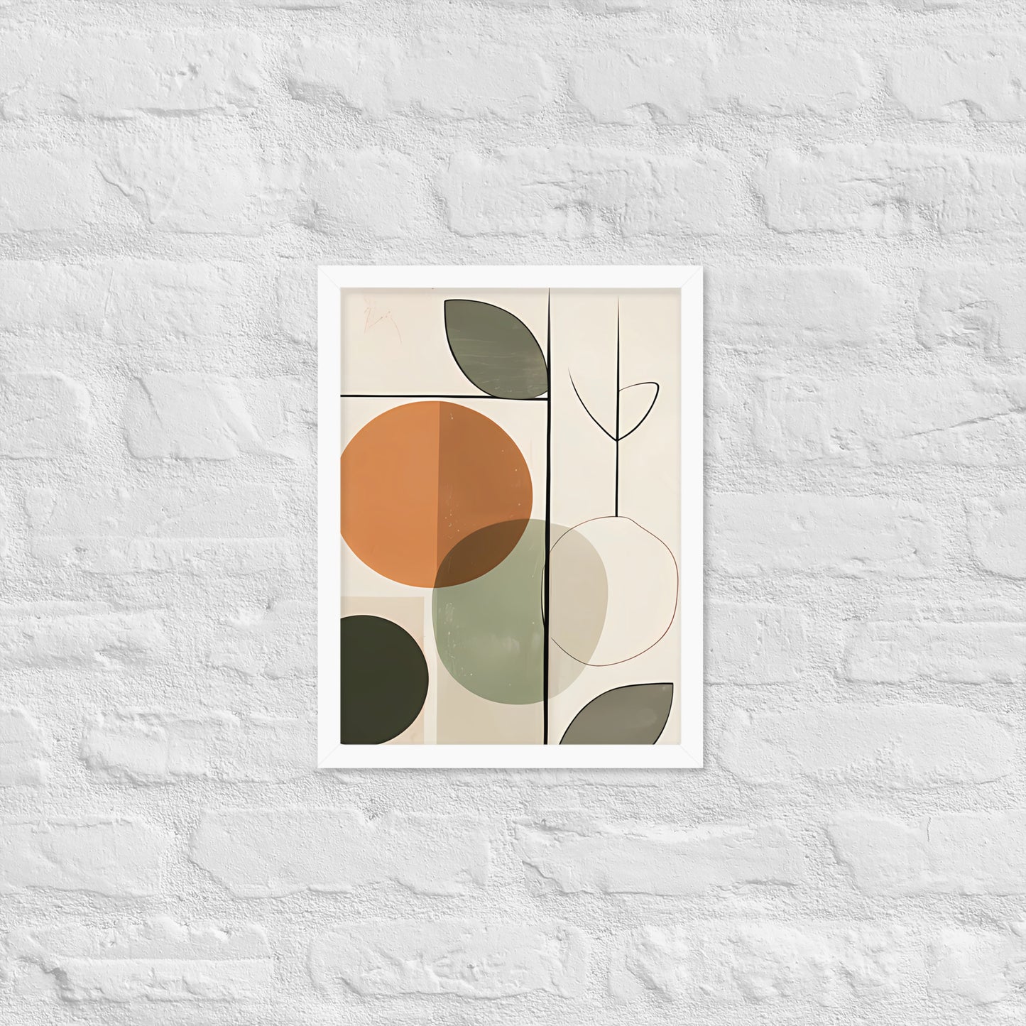 Minimal Bohemian Style Abstract Art Framed Poster