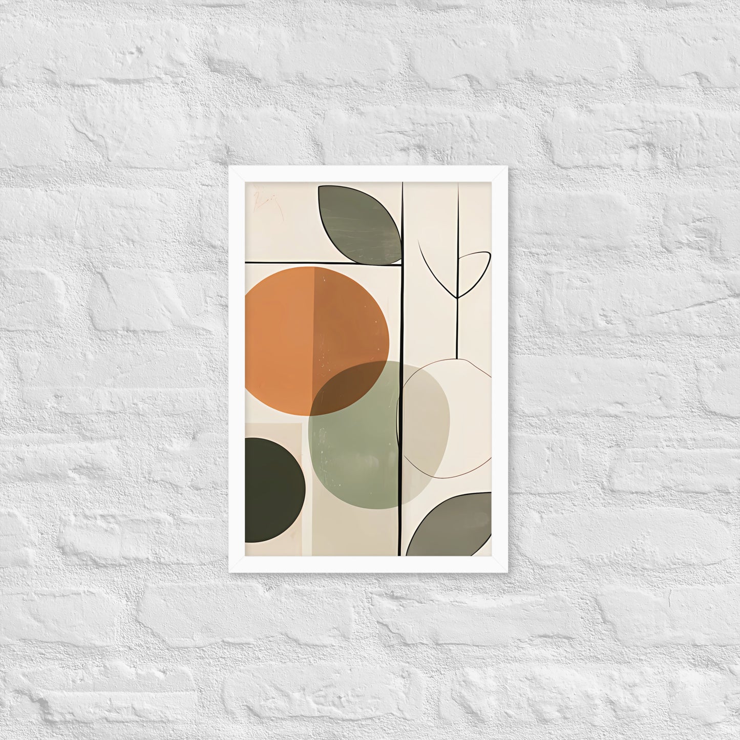 Minimal Bohemian Style Abstract Art Framed Poster