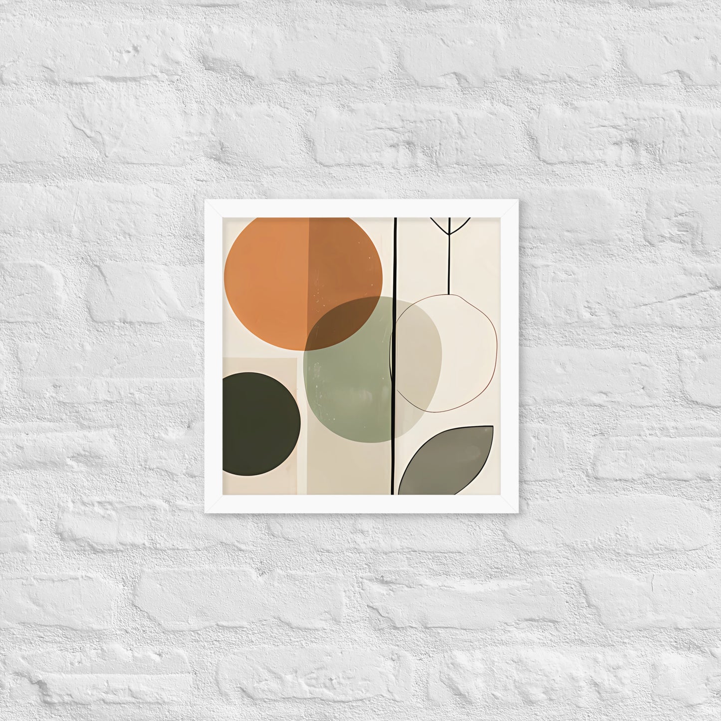 Minimal Bohemian Style Abstract Art Framed Poster