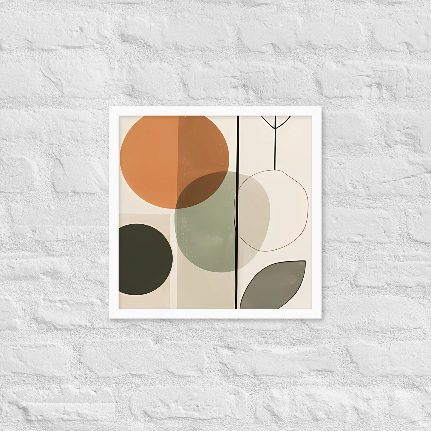 Minimal Bohemian Style Abstract Art Framed Poster