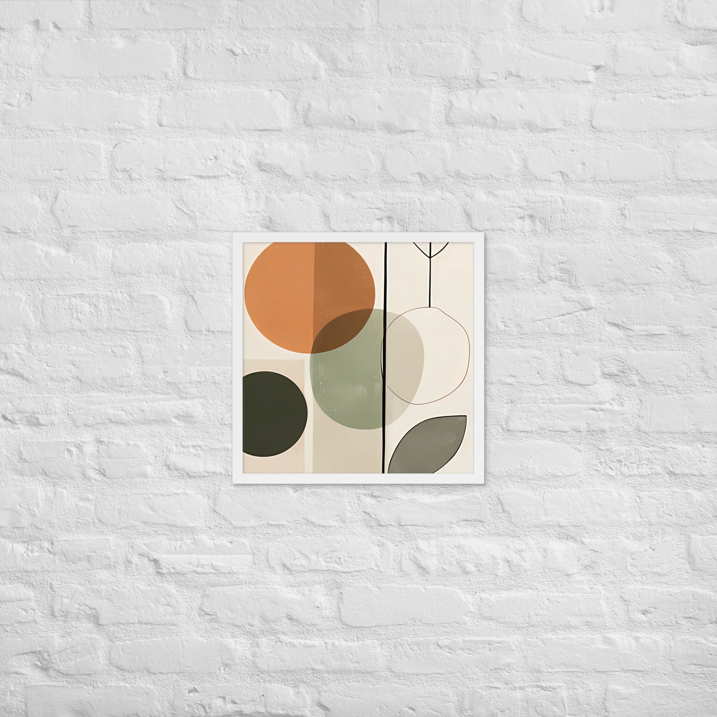 Minimal Bohemian Style Abstract Art Framed Poster