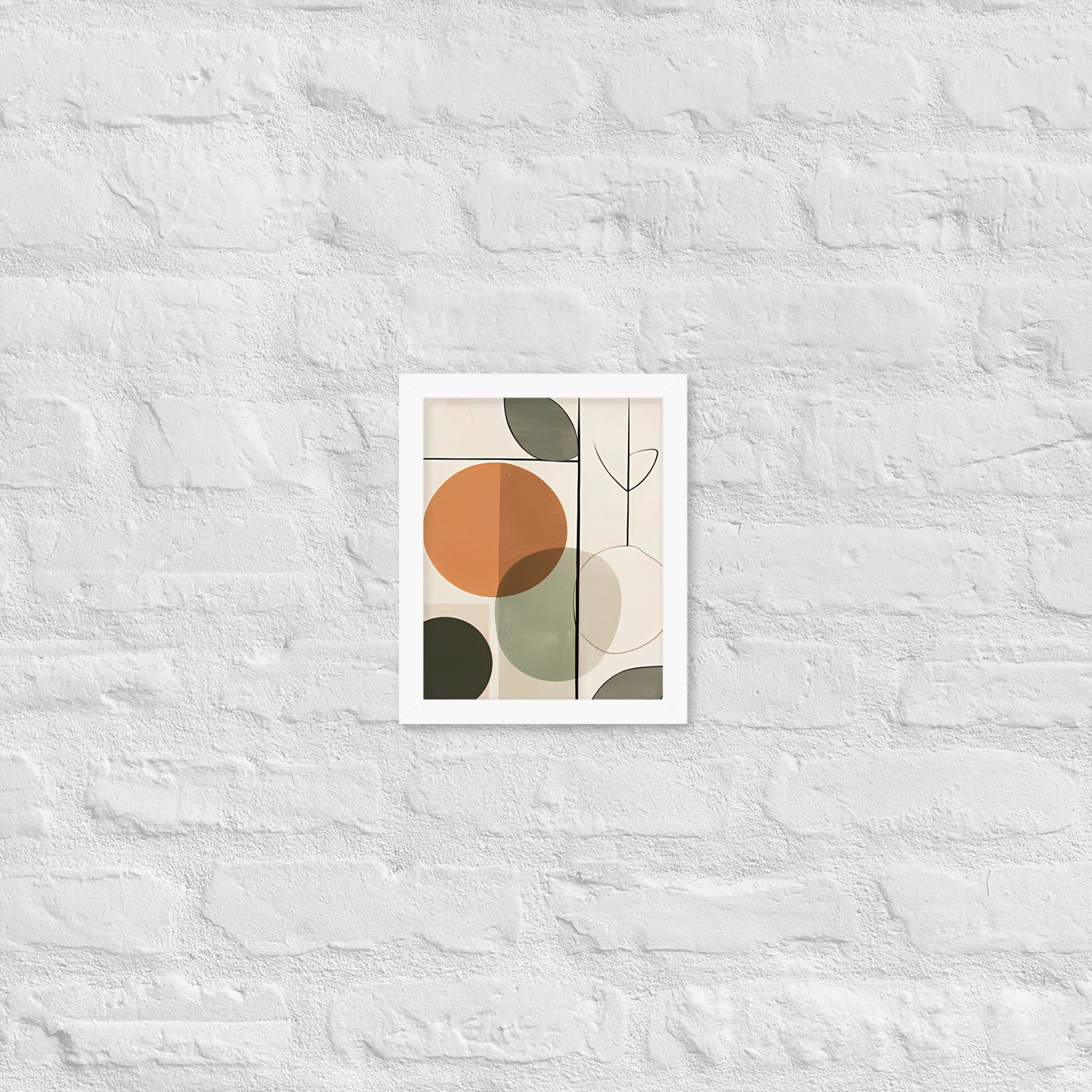 Minimal Bohemian Style Abstract Art Framed Poster