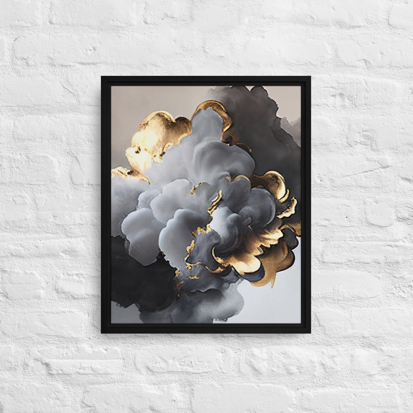 Fluid Symphony Framed Canvas