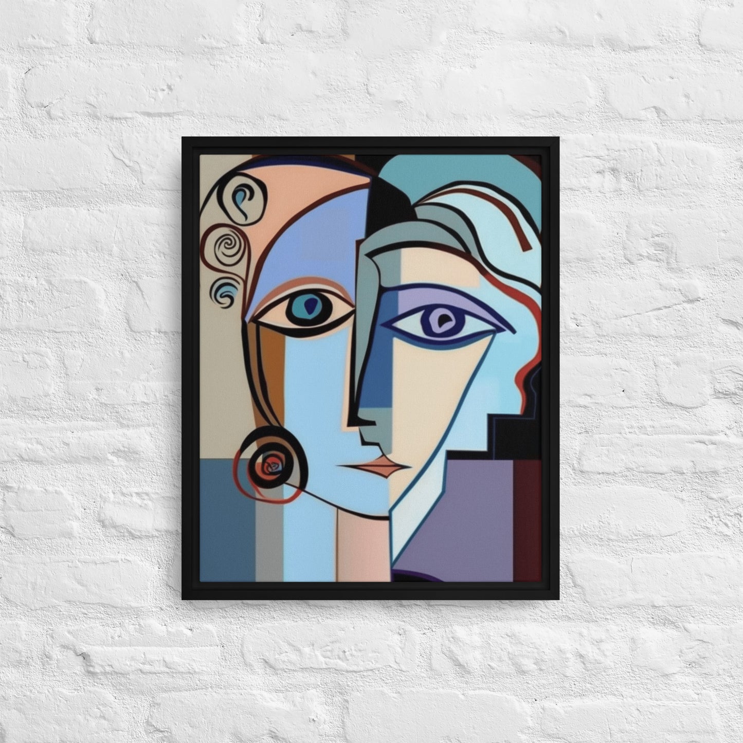 Cubism Unveiled Framed Canvas