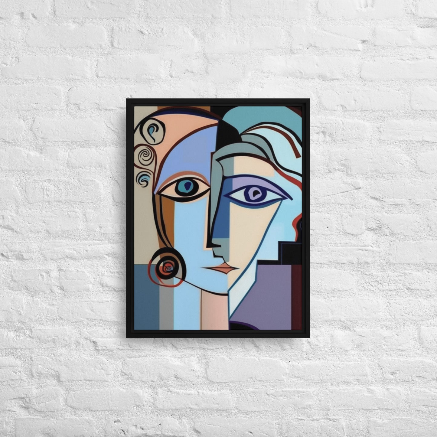 Cubism Unveiled Framed Canvas