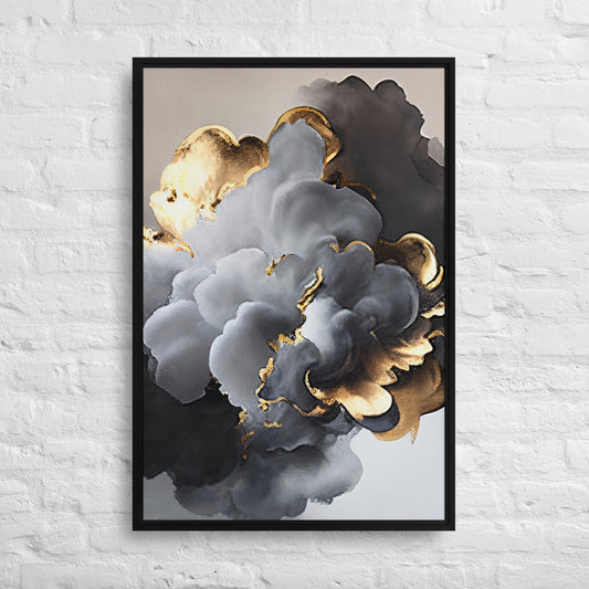 Fluid Symphony Framed Canvas