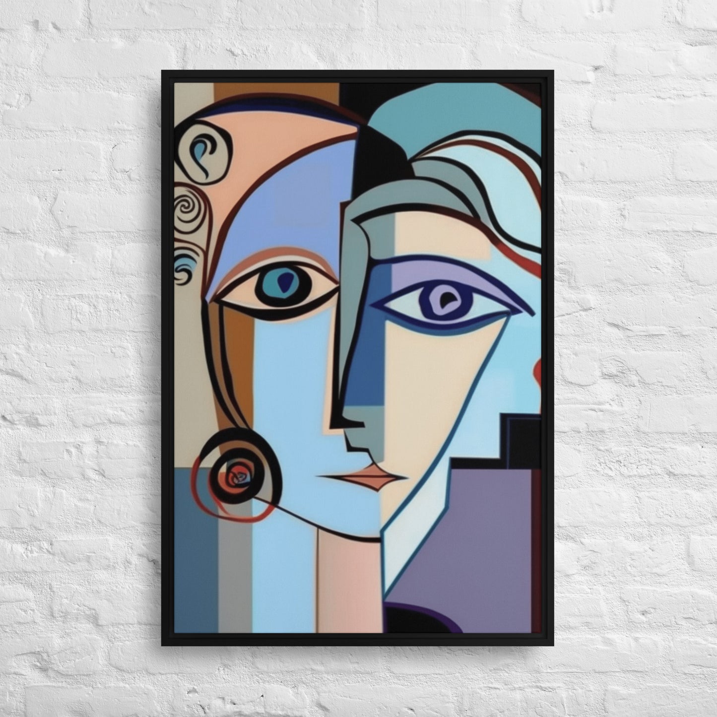 Cubism Unveiled Framed Canvas