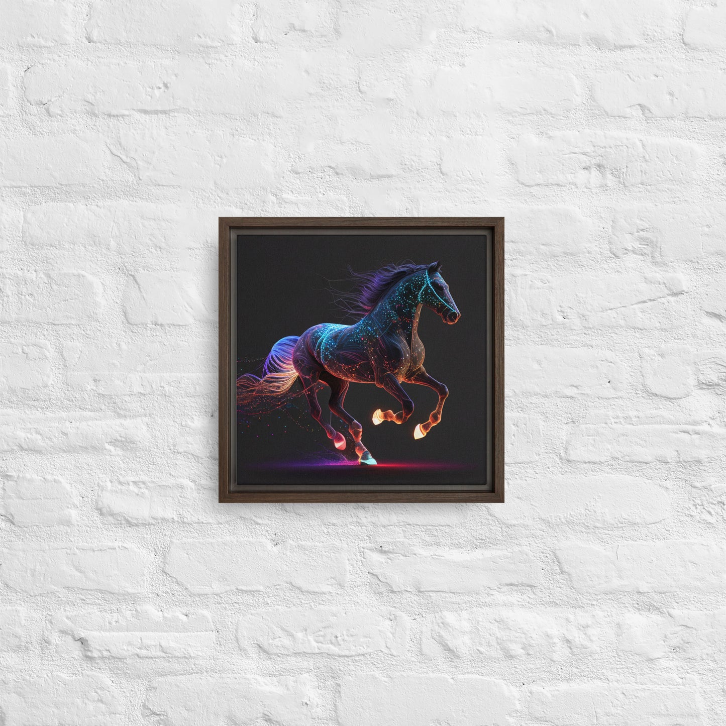 Glowing Galloper Framed Canvas