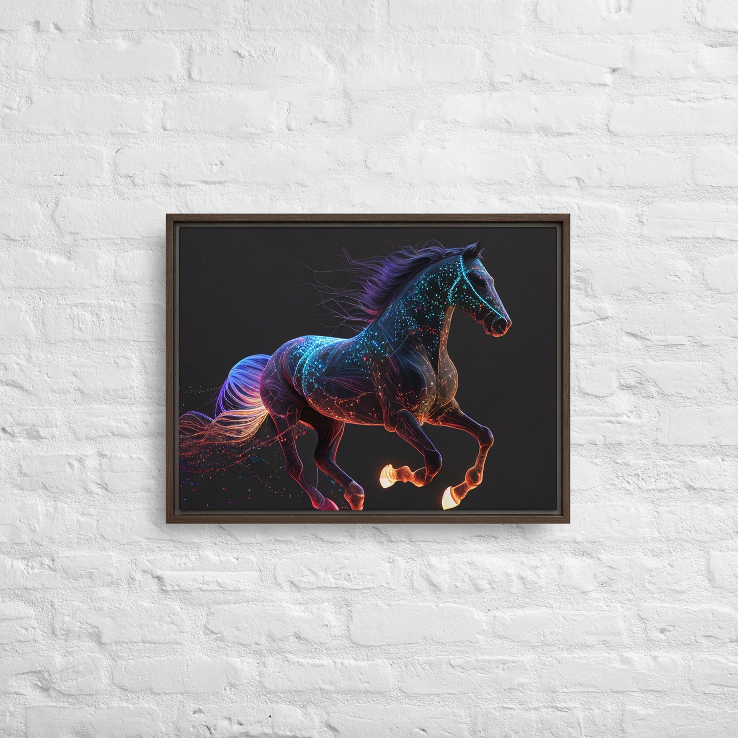 Glowing Galloper Framed Canvas