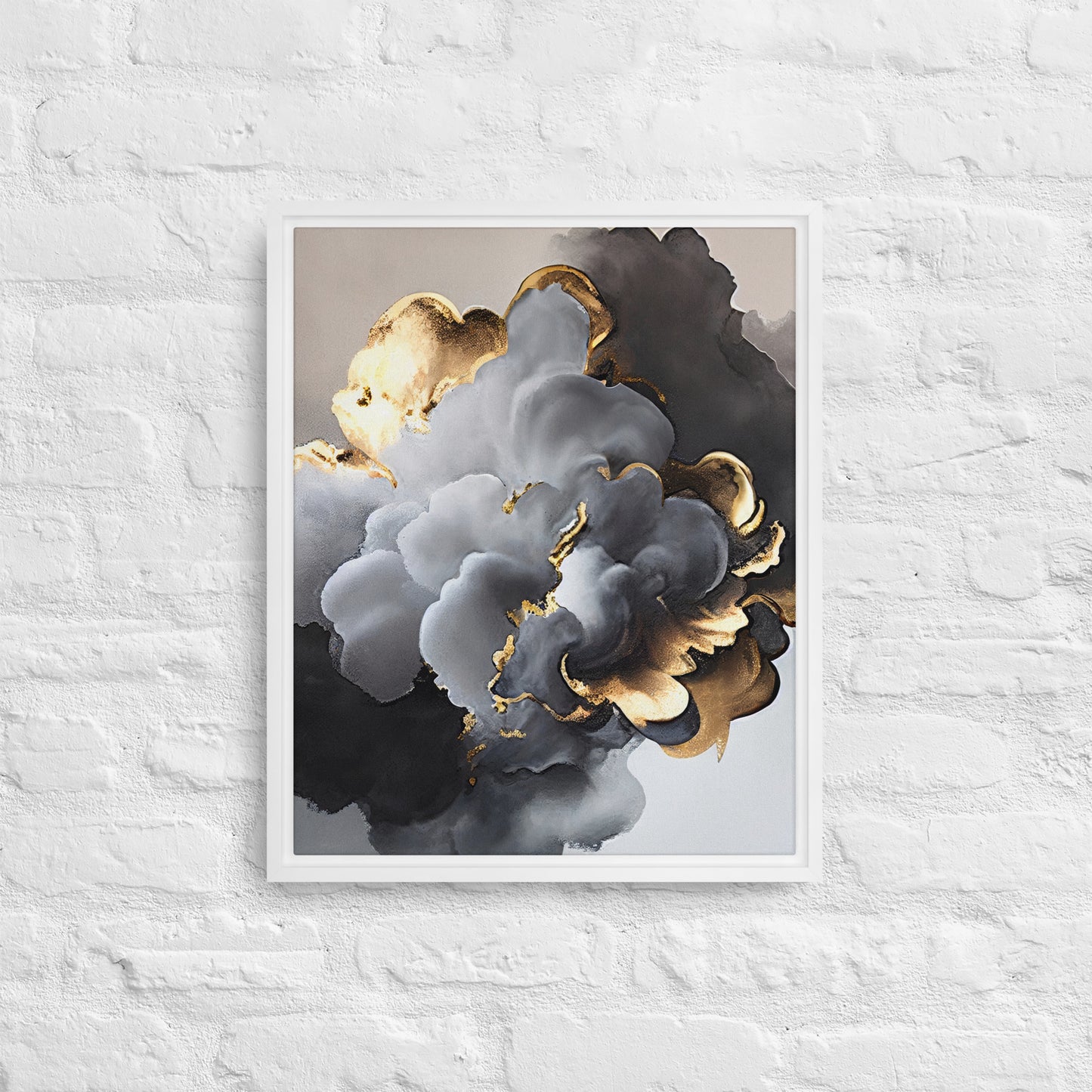 Fluid Symphony Framed Canvas