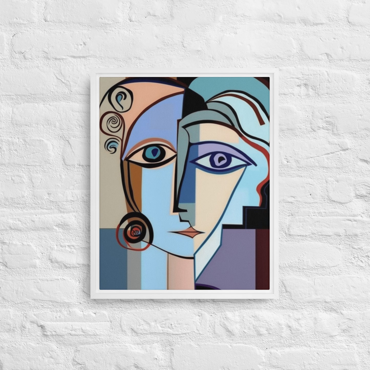 Cubism Unveiled Framed Canvas