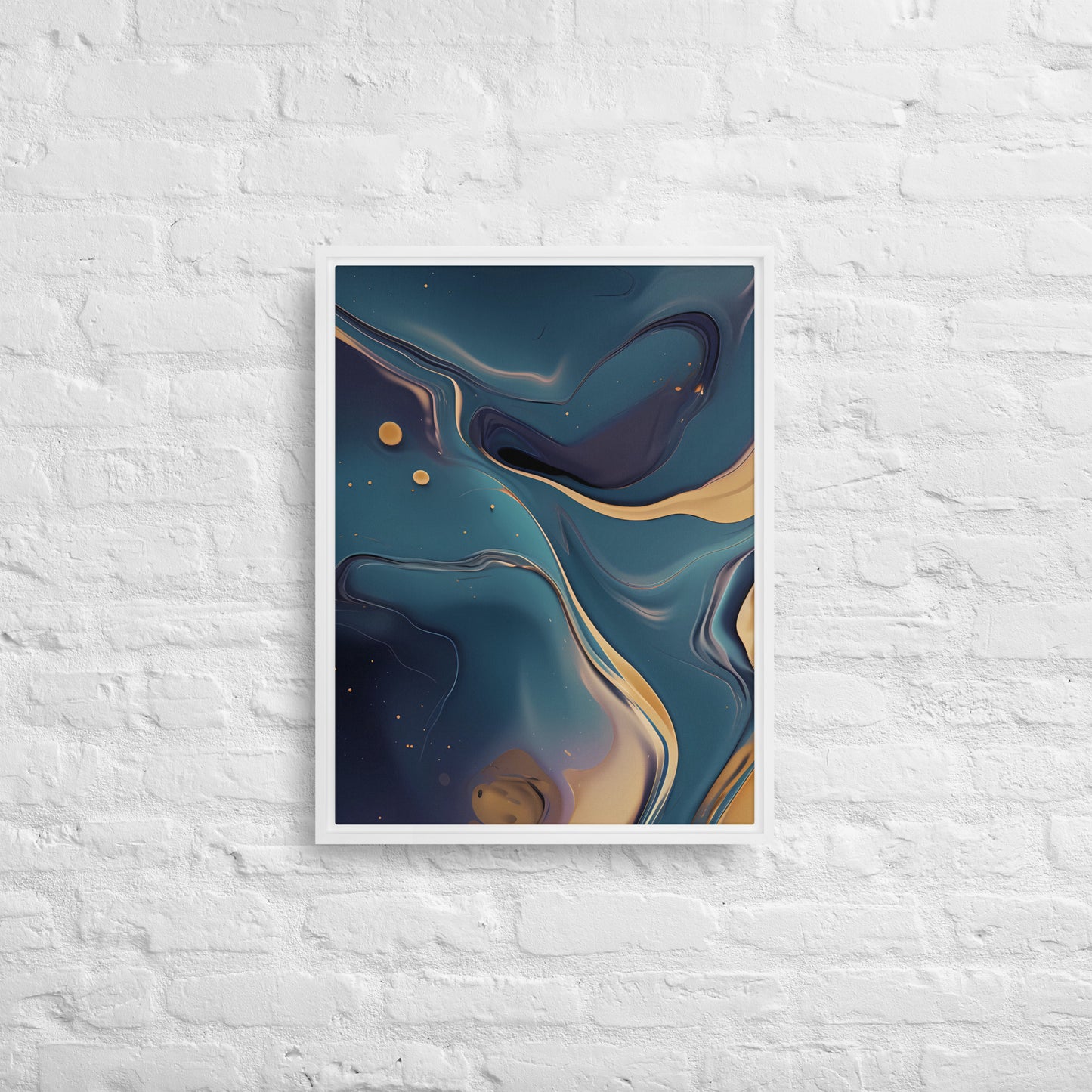 Serene Splendor: Dynamic Abstract Fluid Art Canvas