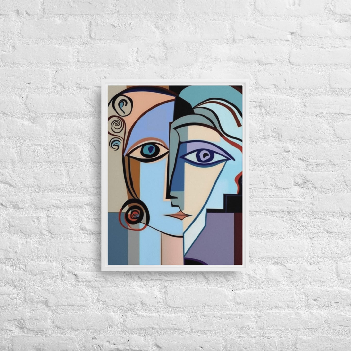 Cubism Unveiled Framed Canvas