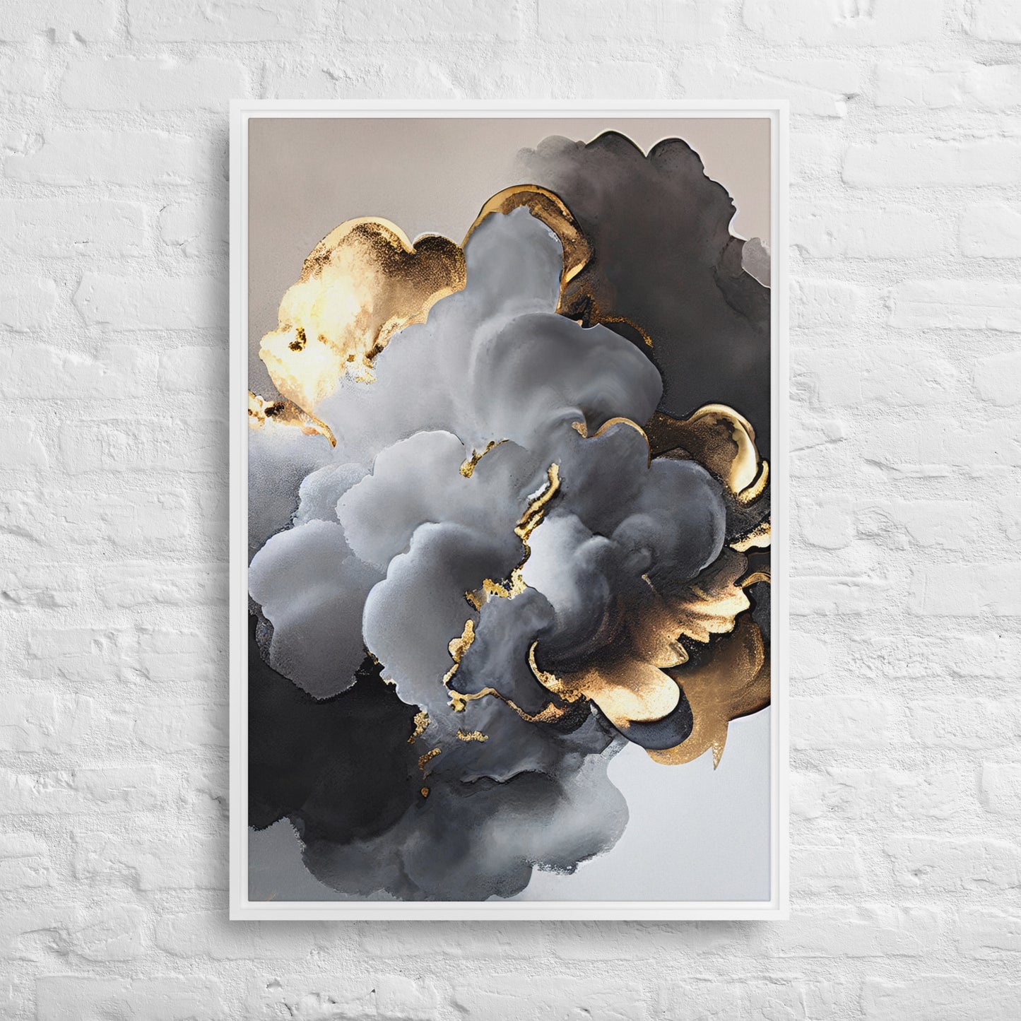 Fluid Symphony Framed Canvas